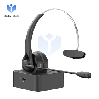 Auricolare wireless Bluetooth 5.4 Microfono regolabile Cuffie con cancellazione del rumore Cuffie per call center per telefoni cellulari Char wireless