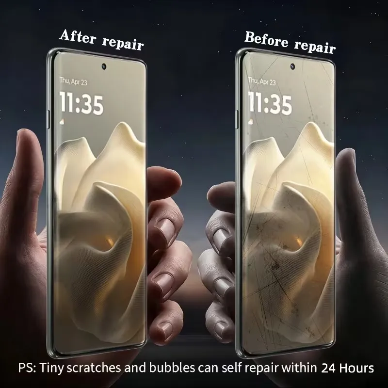 4-Pack Hydrogel Film Full Cover Screen Protector - Enhanced Protection and Clarity
