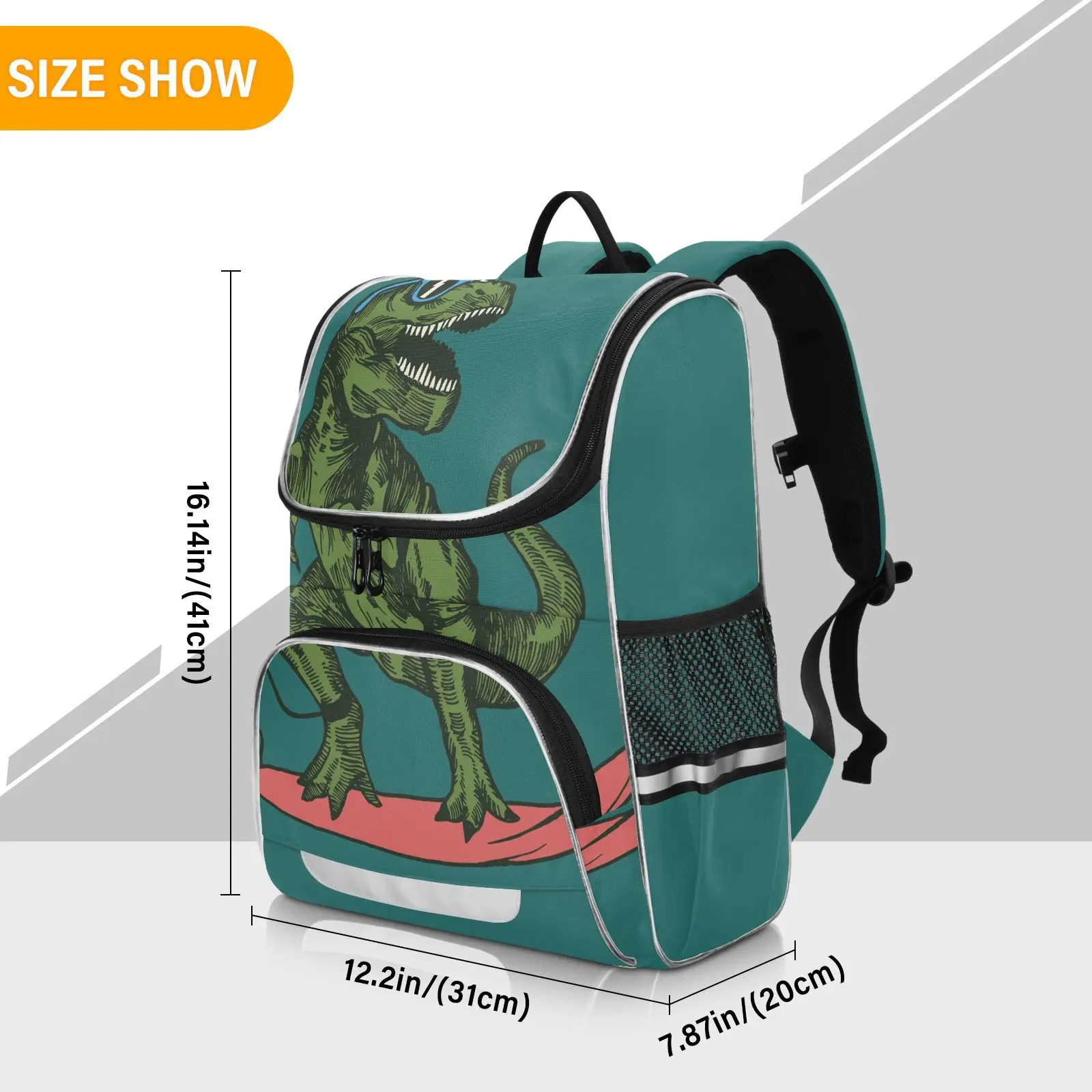 New Schoolbag Children Backpack Boys Girls Primary Rainbow Cartoon Dinosaur Design Book Bag Multi Pockets Japanese Backpacks 3