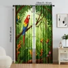 2pc, Window Curtains Parrot theme Versatile 100% Polyester,Without Electricity Birthday Party for Holiday Portraits and bedroom 5