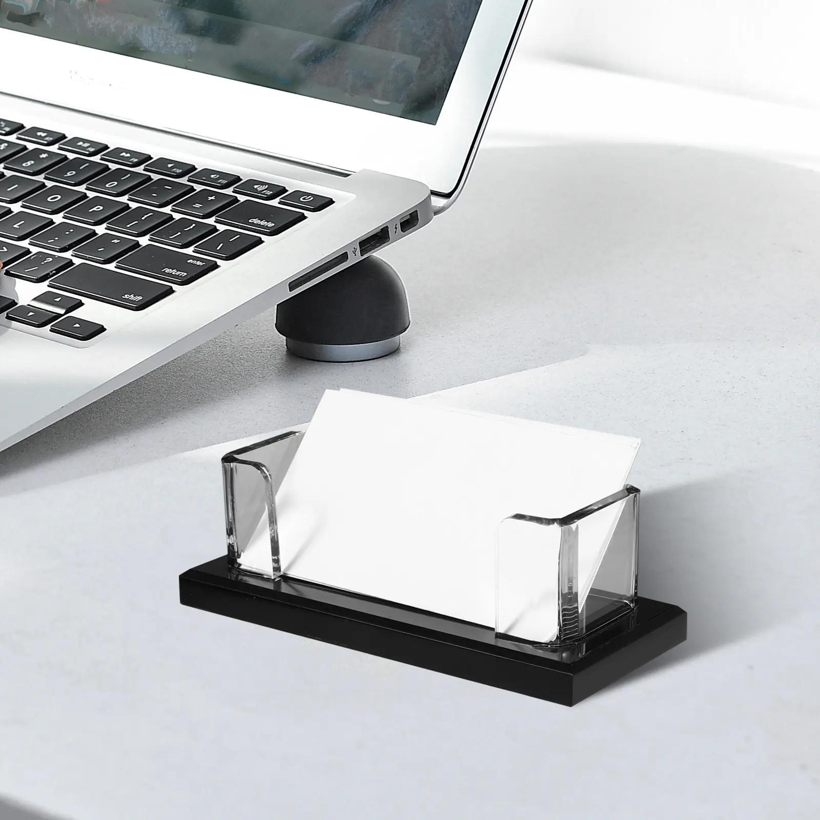 아크릴 명함꽂이, 데스크용 투명 카드 스탠드, 고투명 전면 디스플레이 공간, 사무실 접견실용