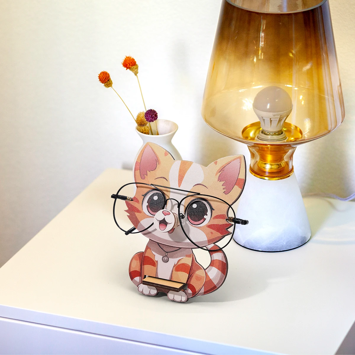 3D Cute Animal Glasses Frame Sunglasses Display Frame Glasses Decorations Glasses Store Decoration Props Home Wood Decoration 3