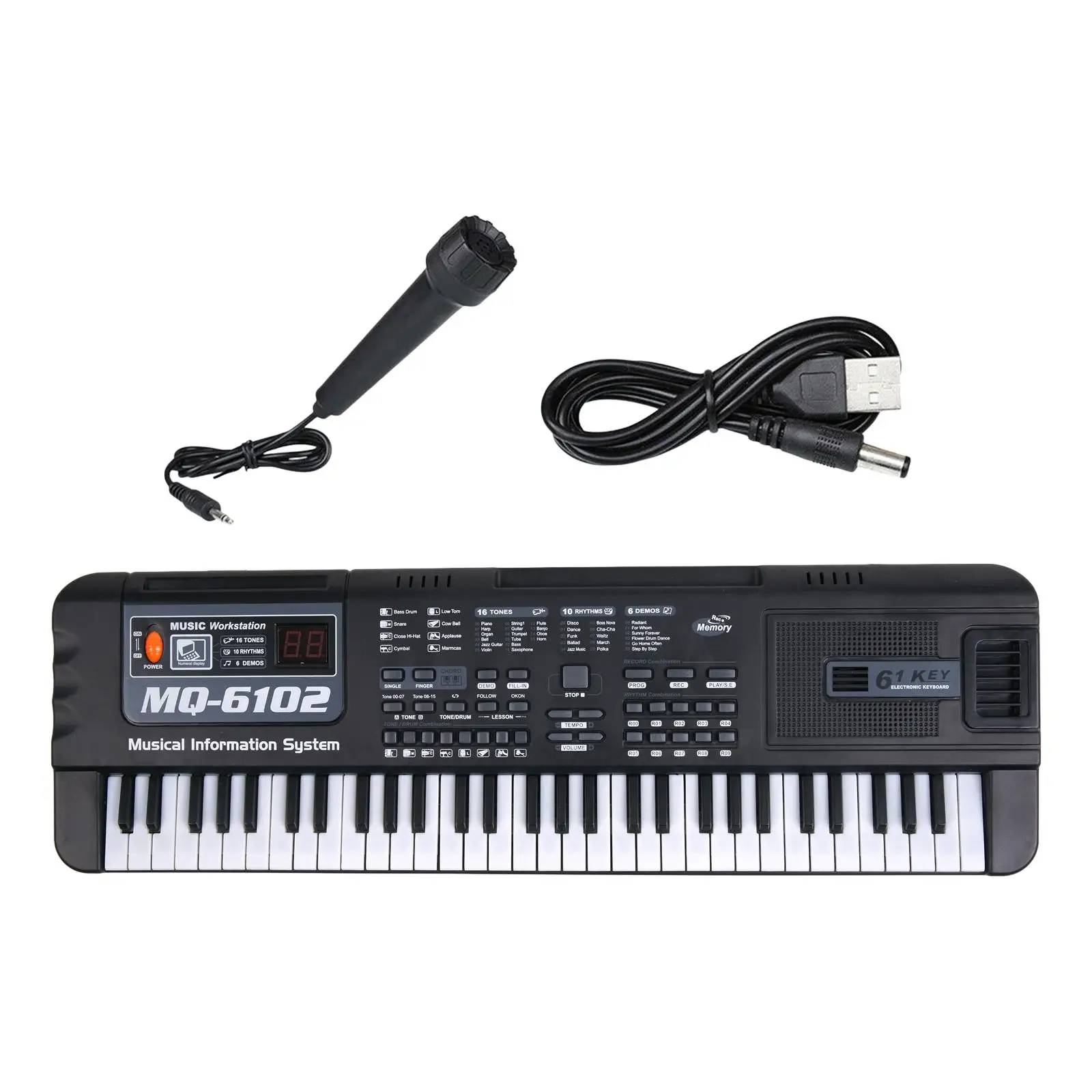 61 Key Electronic Keyboard Holiday Gifts Digital Piano Practical Learning Toy Keyboard Piano for Show Girls Boys Beginner