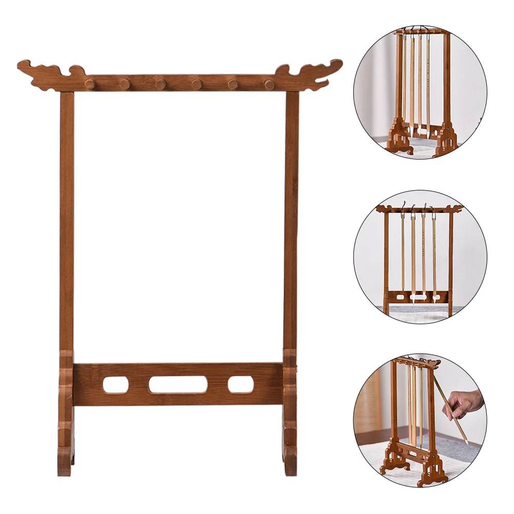 

Retro Brush Calligraphy Pen Holder Hanging Simple Calligraphy Student Use Creative Pen Holder Calligraphy Frame Accessories