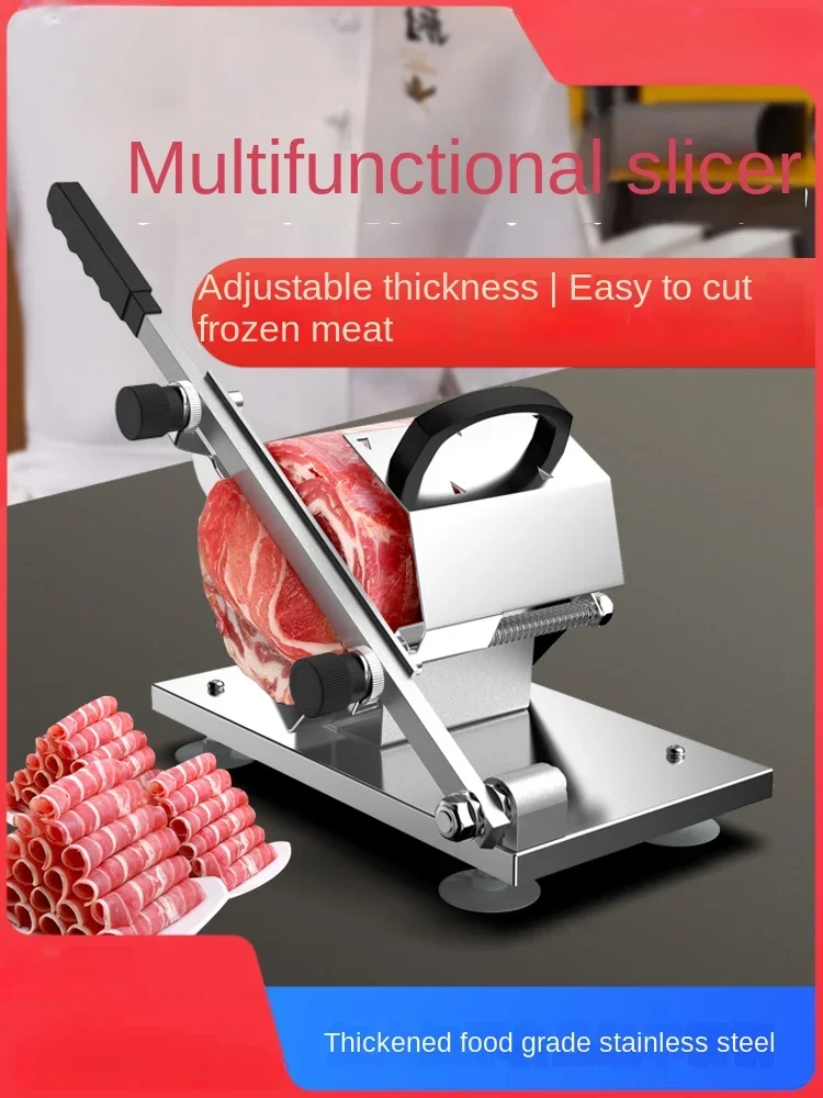 Household kitchen frozen meat slicer stainless steel manual lamb beef slicer automatic meat feeding Kitchen meat tools electric meat slicer handheld commercial slicing machine automatic meat cutter stainless steel micing machine vegetable slicer