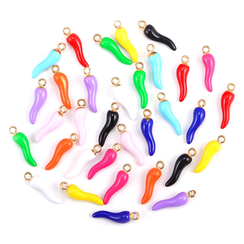 

15Pcs 21*7MM Delicate Alloy Color Pepper Feminine Retro Cute Charm Pendant Jewelry Necklace Bracelet Earrings Making Accessories