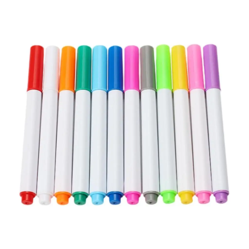 12x Liquid Chalk Markers Kit Wet Erase Blackboard Signs for Leathers