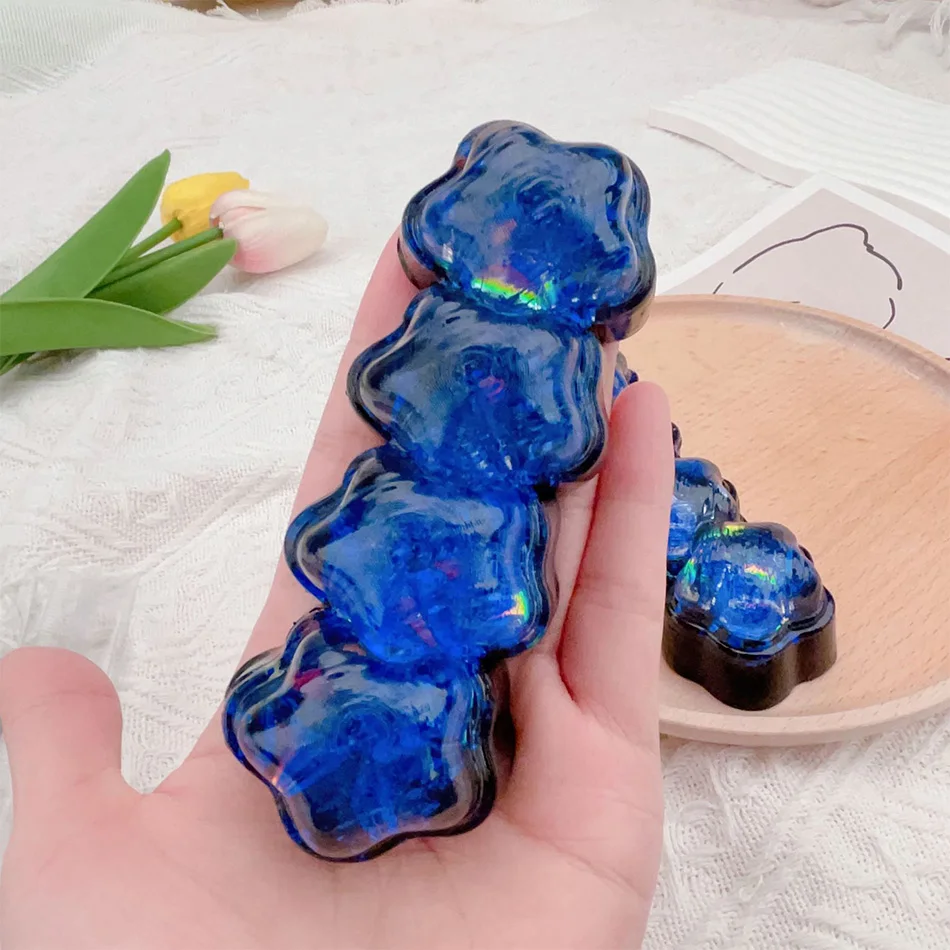 1PC Dark Starry Sky Cat Claw Squishy Fidget Toys Soft Cute Cat Paw Slow Rebound Pinch Toy for Kids Christmas Gifts fidget toy sensory fidget toy finger sensory toy
