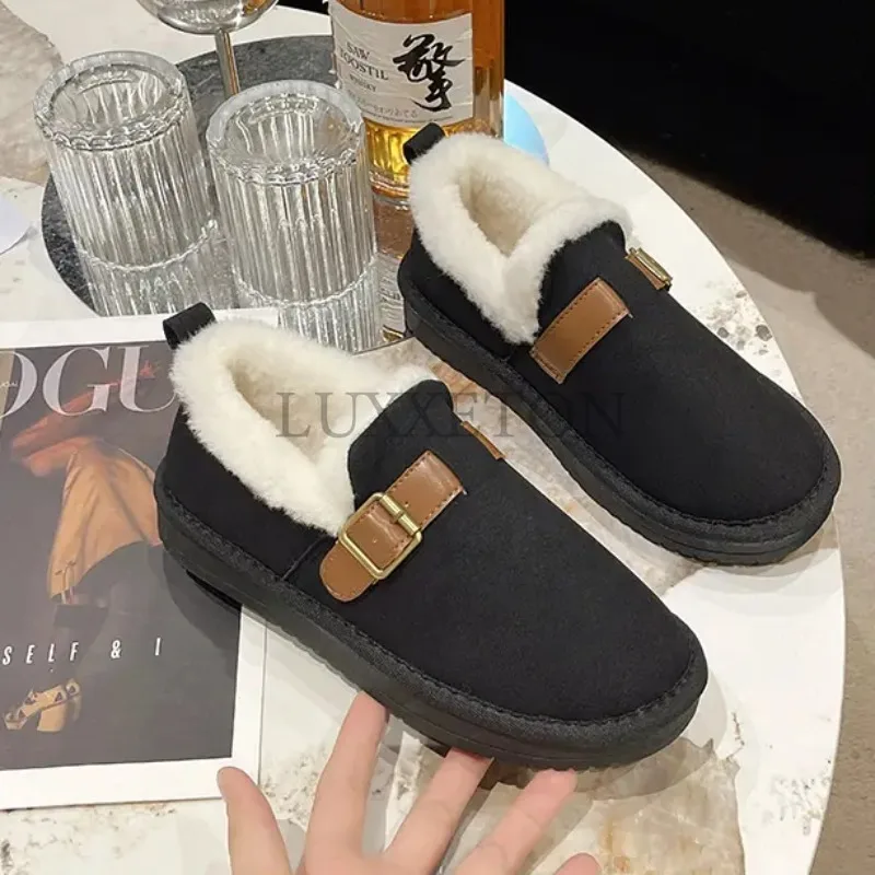 

Mo Dou Winter New Warm Snow Boots 2023 Fur Design Women Short Boots Non-slip Light ComfortableHigh Top Shoe