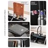 Waterfall Kitchen Sink Stainless Steel Double Sinks with Kitchen Faucet Large Multifunctional Dishwasing Washbasin 5
