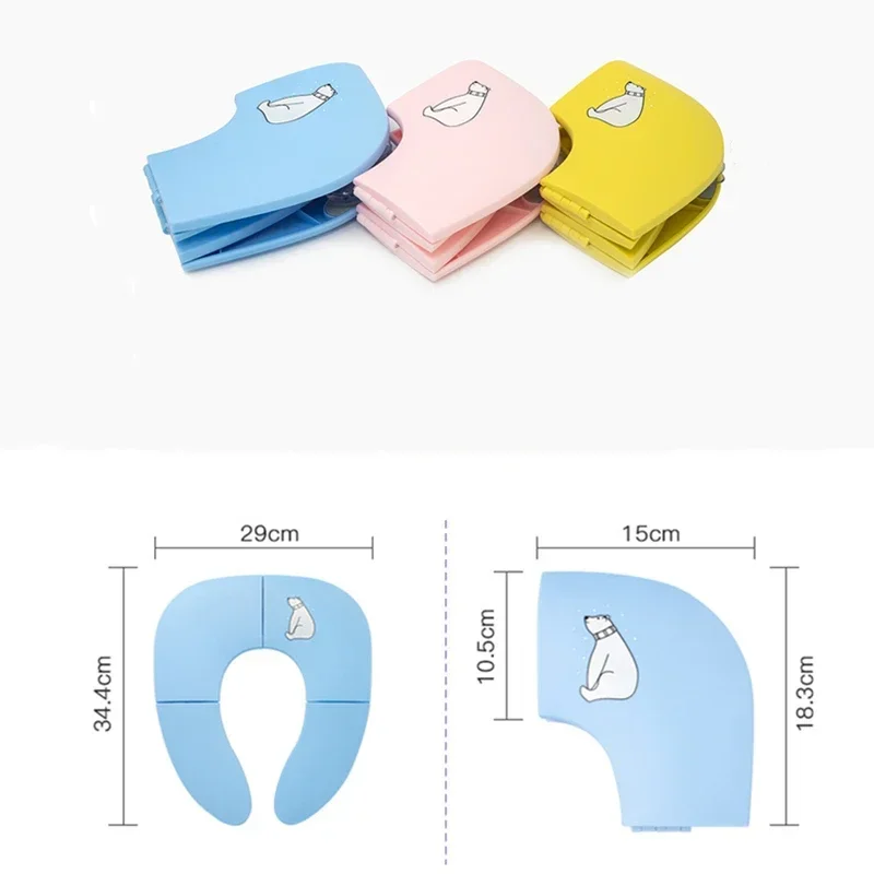 Travel Potty Seat Portable For Fits Round Oval Toilets Tourist Carry-On Travel On A Toilet Seat Non-Slip Suction Cups  Folding 4