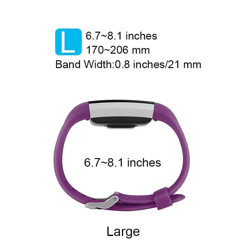 Silicone Fitness Sport Wristbands - Large Size