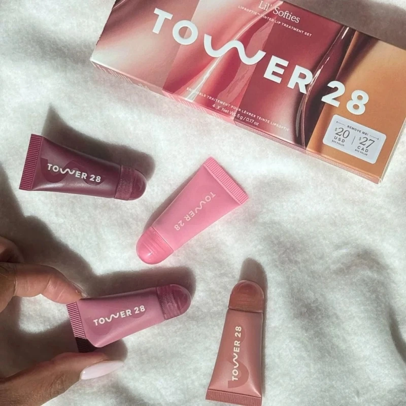 Lip Gloss Lip Makeup Lip Glaze Lip Tint Lip Stain Lip Lacquer Lip Plumper 28 Beauty Tinted Moisturizing Set 4PCS Liquid Lipstick 5ml*4 Women Makeup