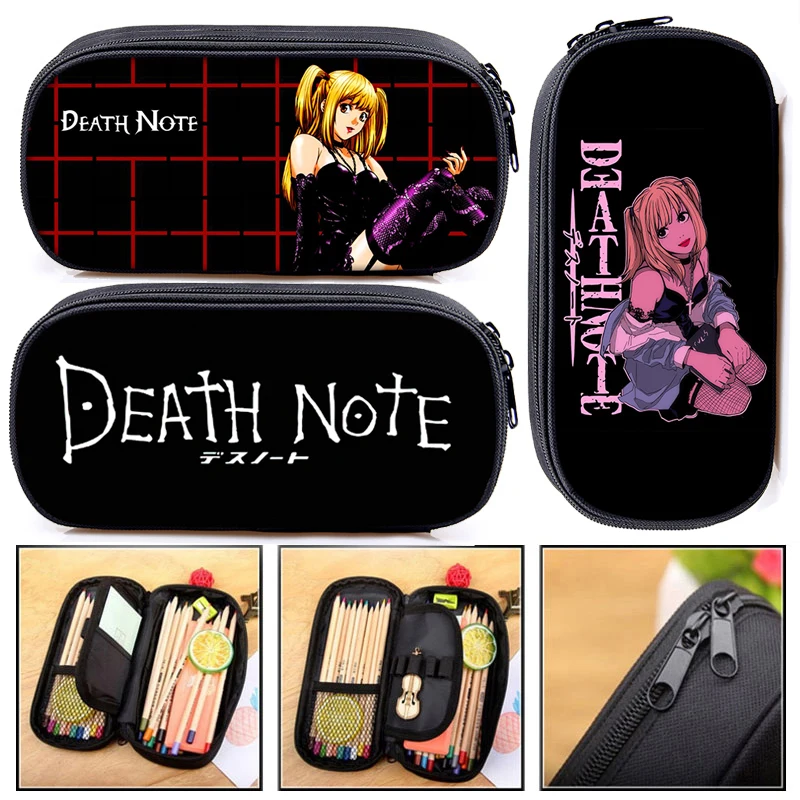 

Anime Death Note Cosmetic Case Pencil Bag Jpanese Manga Shinigami Ryuk Pencil Case Light Yagami L Stationary Bags Gift