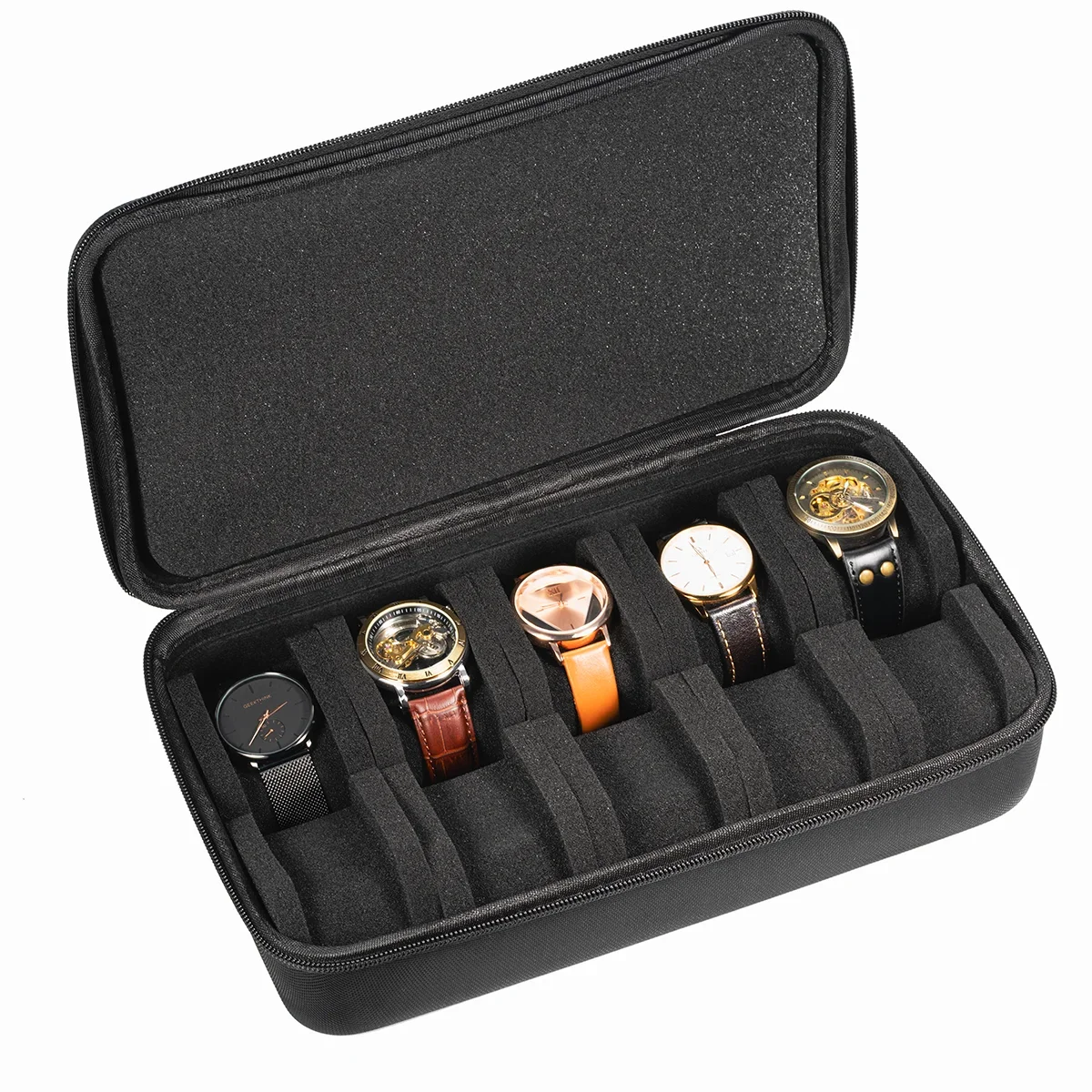 Elegant Watch Display & Travel Organizer - Stylish Storage Case