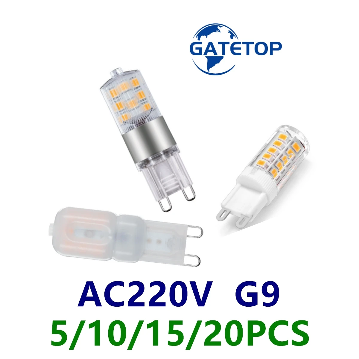 

5-20pcs LED Mini G9 Corn Light AC220V 3W super bright non-strobe warm white light can replace 20W 50W halogen lamp