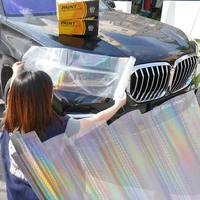 Car Motorcycle Vinyl Wrap Foil Laser Honeycomb Headlights Taillight Tint Film Modify color changing stickers Car styling 2