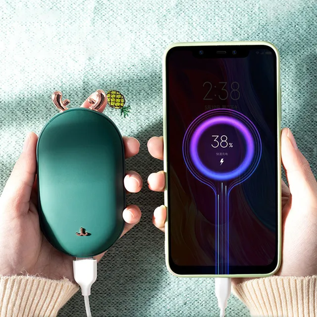 Elektromos Kézmelegítő Erő Bank 5200Mah Usb Töltés Zseb Kézzel Melegebb Digitális Kijelző Többfunkciós Tél - Image 3