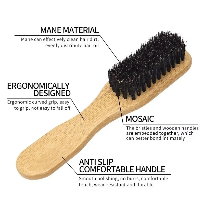 1/2/5 stücke Wildschwein Borsten Pinsel Set mit Spray Flasche Rand Control Necken Pinsel Ratte Schwanz Öl kämme Lockiges Haar Styling Werkzeuge Salon – Detail 3