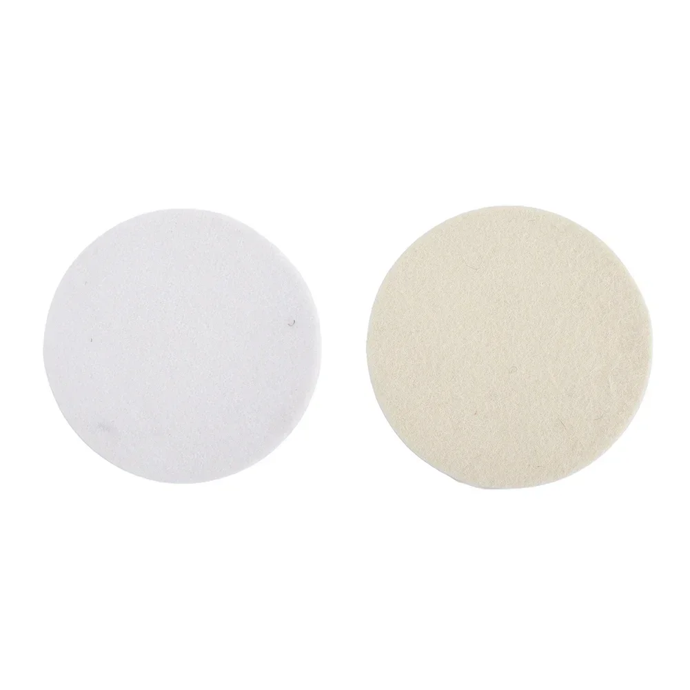 Car Polishing Pad 2pcs Wool Felt Polishing Pad Wheel Repair Scratches For Car Glass Stainless Steel Fine Wool Felt Polishing Wheel Soft Elastic