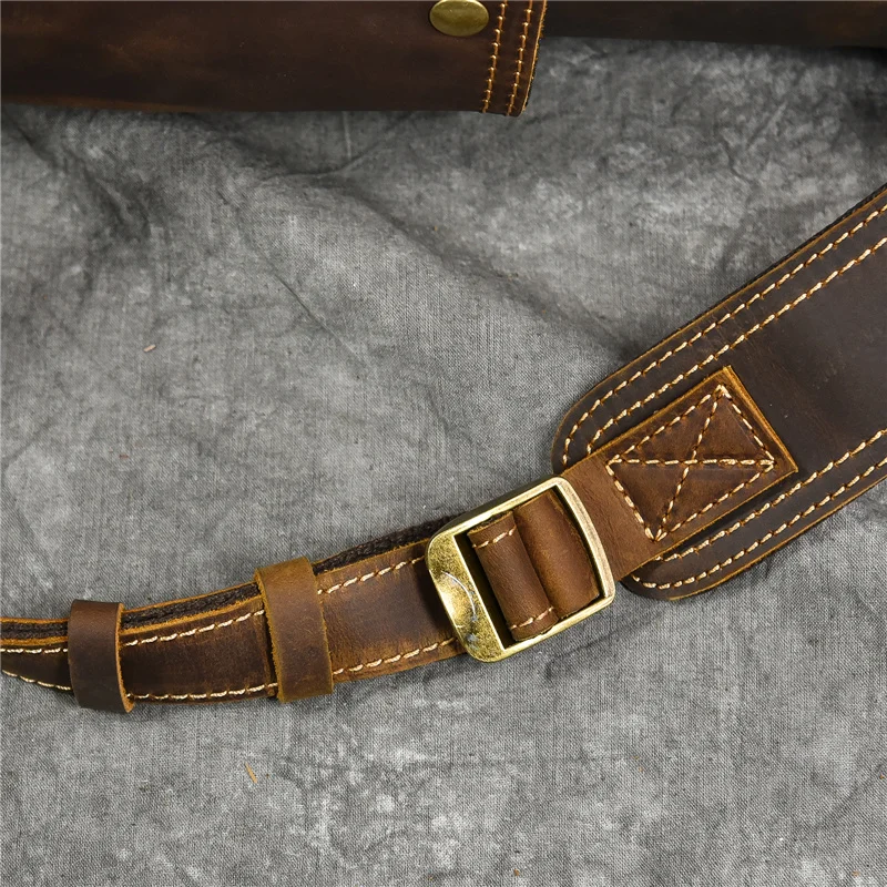 Leather College Backpack For Men