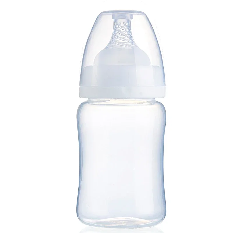 150ML Wide-mouth Bottle for Breast Pumps Bottle Feeder Newborn Baby Feeding Silicone Nipple Baby Drop-resistant Bottles