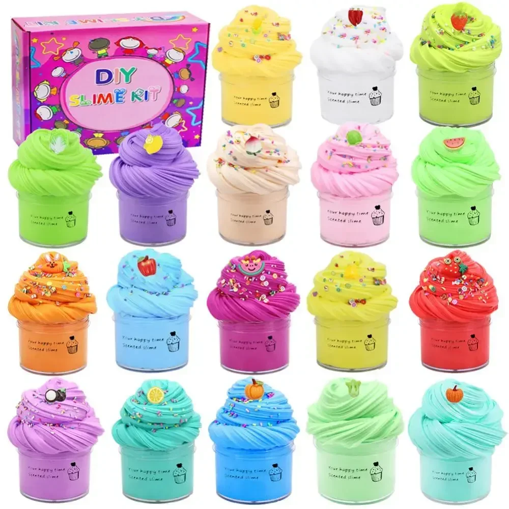 Fluffy slime Butter Slime Fluffy Slimes Plasticine Making Kids Toy Putty Snail Toy Kids Slime Cream Cloud Plasticine Gifts Toys for Children