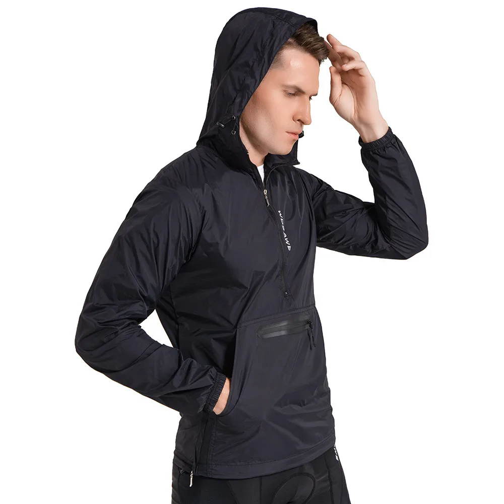 WOSAWE Men's Road Bike Cycling Hoodies Jacket Waterproof Reflective ciclismo MTB Bicycle Riding Hooded Jackets Windbreaker M-3XL