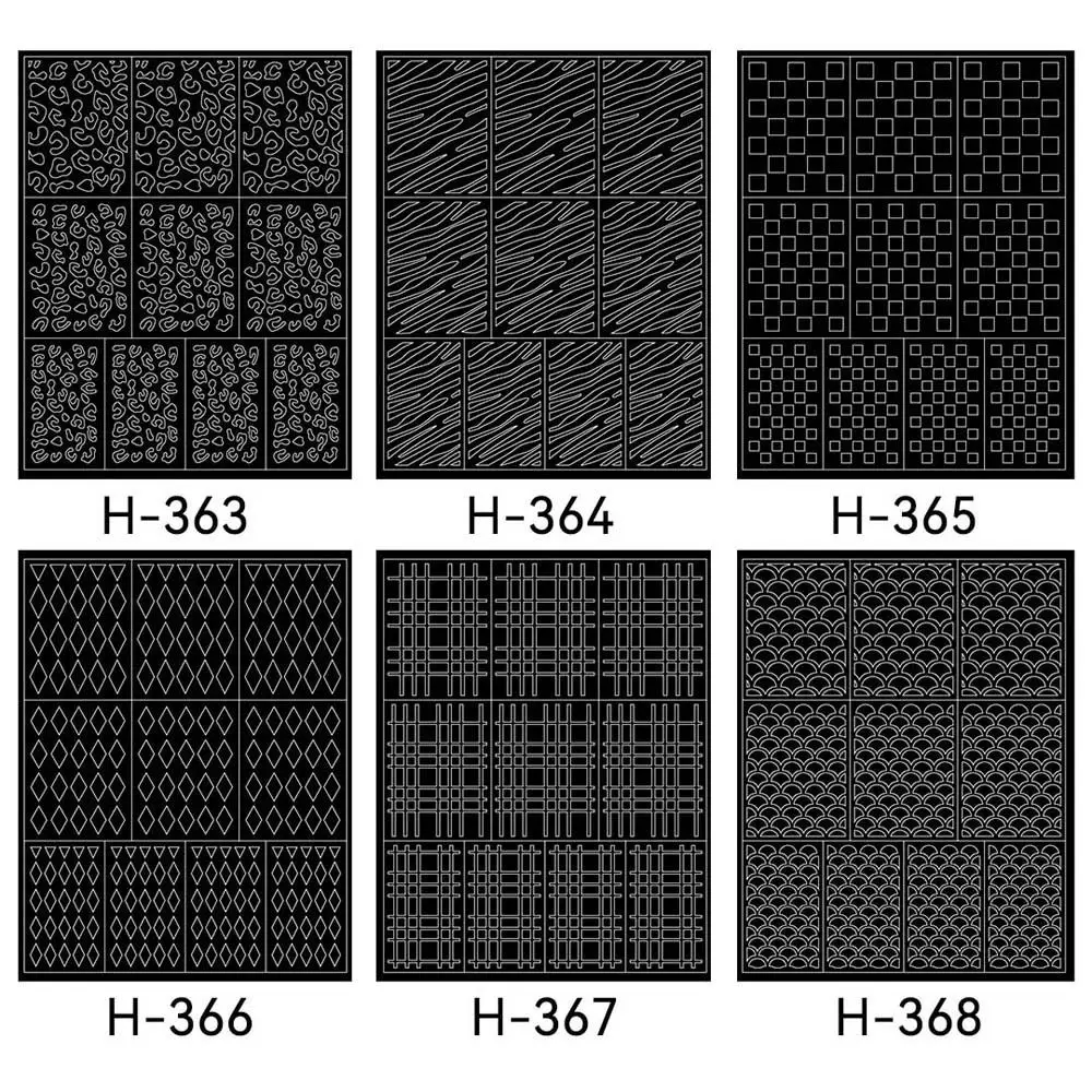Nail Art Decorations Hollow Spray Nail Stickers Manicure Accessories Hollow Grid Pattern Template Nail Decals DIY Nail Art Tools