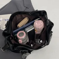 Retro Brand Roomy Shoulder Bag Female Luxury Solid Color Classic Crossbody Bag Large Capacity Style Soft PU Leather Tote Bag 6