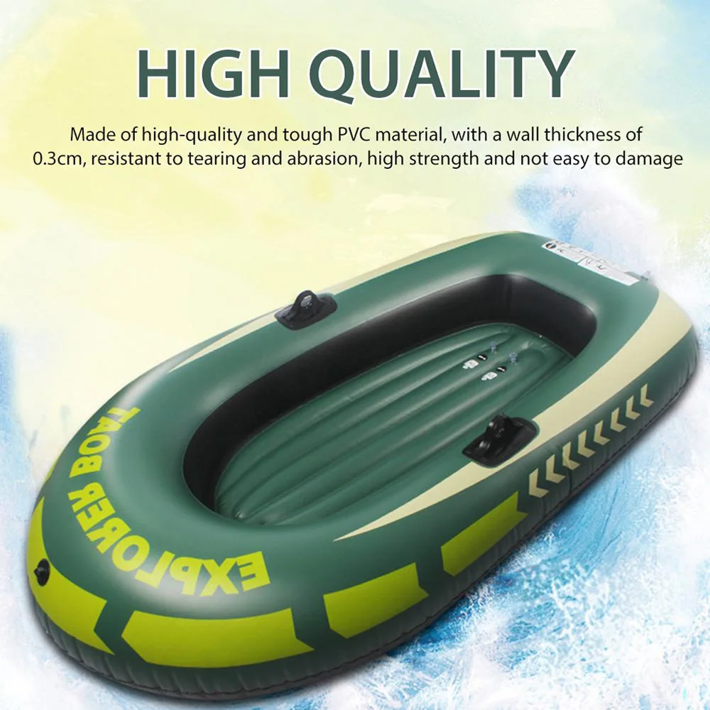 2 Person PVC Inflatable Kayak Canoe Rowing Air Boat Fishing Drifting Diving Inflatable Boat Suitable for Two People