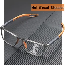  TR90 Anti-blue Light Multifocal Reading Glasses Men Women Progressive Near Far Eyewear Ultralight Sports Farsight Eyeglasses 