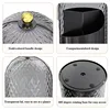 Makeup Brush Holder with Lid Diamond Birdcage 360° Rotating Makeup Organizer Dustproof Cosmetics Storage Box Lipstick Container 6