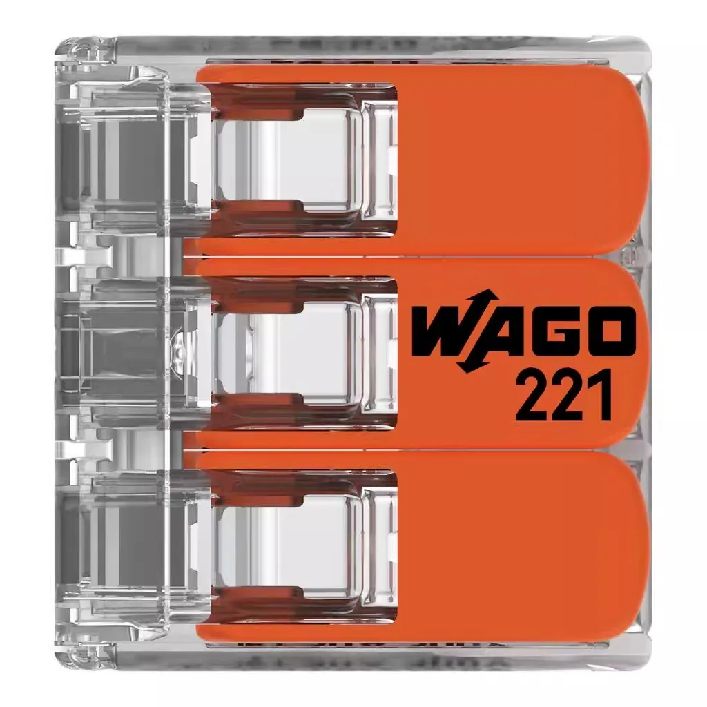 5pcs WAGO 221-612/221-613/221-615 0.5-6mm&sup2; Universal Compact LED Splice Wiring Connector Conductor Terminal with Lever led wiring connector