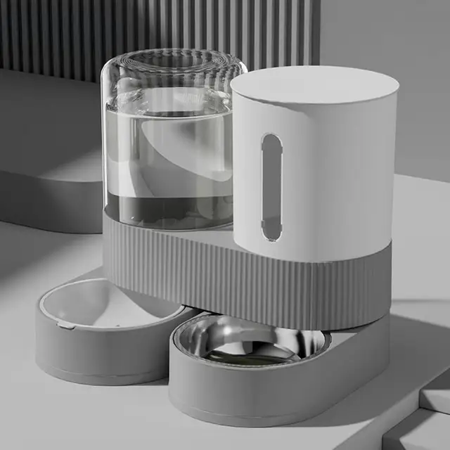 Multifunctional New Automatic Cat Feeding Cat Basin Two-in-one Water Dispenser 2