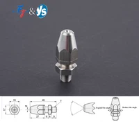 GG Angle Adjustable Stainless Steel Solid Conical Nozzle 0 Degrees 30 Degrees 60 Degrees Cleaning Spray Head 1/4, 1/8 Thread 1