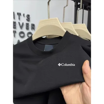 T-shirt da Uomo alla Moda con Logo Stampato, Top Sportivo Casual 100% Cotone, Maglietta Estiva Traspirante Leggera e Confortevole, Camicia Trendy