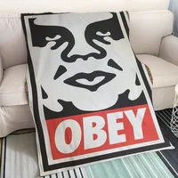 Summer Blanket Bed Obey Luxury Throw Blankets Characters Thermal Blankets for Bed Blanket 150cm X 200cm Fluffy Plaid Cobija Sofa 1