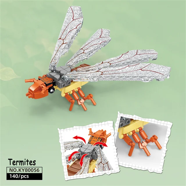 Nature Wasps Bees Building Blocks Insects Series Puzzle Cultivation Hands on Coordination Ability Children's Collection Toys 3