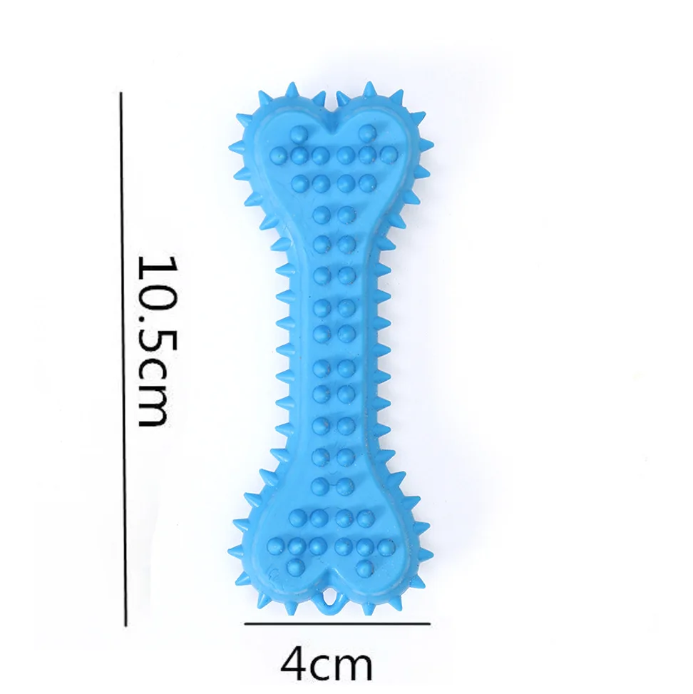 1PC Pet Chew Toy Soft Rubber Bite-resistance Bone Shape Teeth Grinding Chewing Toys for Small Dogs Training Pet Supplies Brush 6