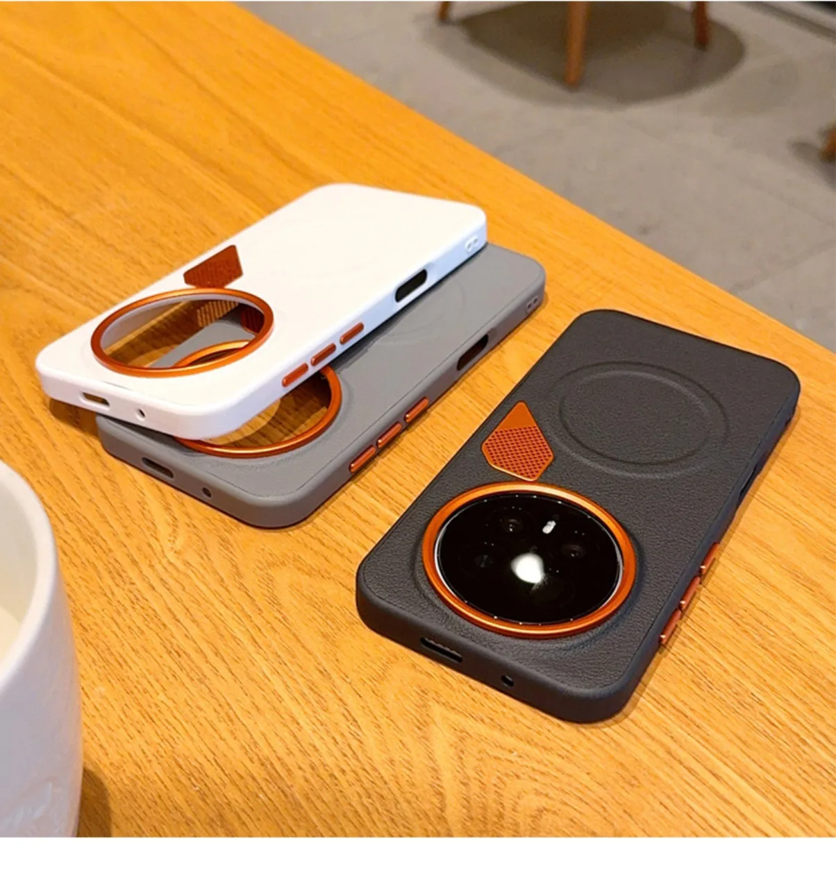 Premium PU Leather Heat Dissipation Magnetic Phone Case