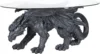 Warwickshire Dragon Gothic Decor Glass Topped Coffee Table, 39 Inch, Polyresin, Grey Stone 1