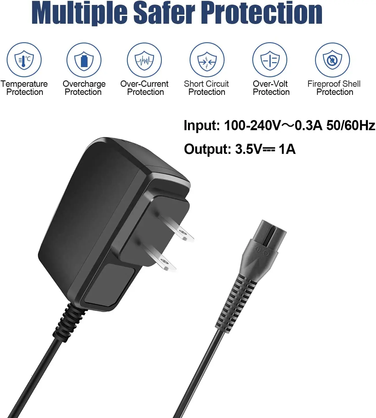 3.5V1A AC Adapter Clipper Charger for Wahl Color Pro Cordless Hair Clipper & Trimmer 9649 Replacement Wahl Power Cord charger adapter power supply adapter battery charger adapter