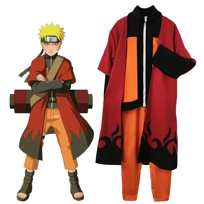 Naruto Kakashi Hatake Dark Cloak and Headband Cosplay Costume for Men (Unofficial)
