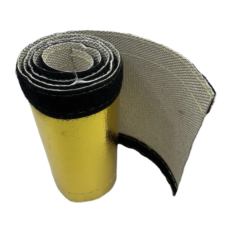 Heat Insulation Sleeve Gold 2M Inner Diameter 10/20/30/40MM Metallic Thermal Fire Sleeve Insulated Wire Hose Wrap Loom Tube Protect Cover