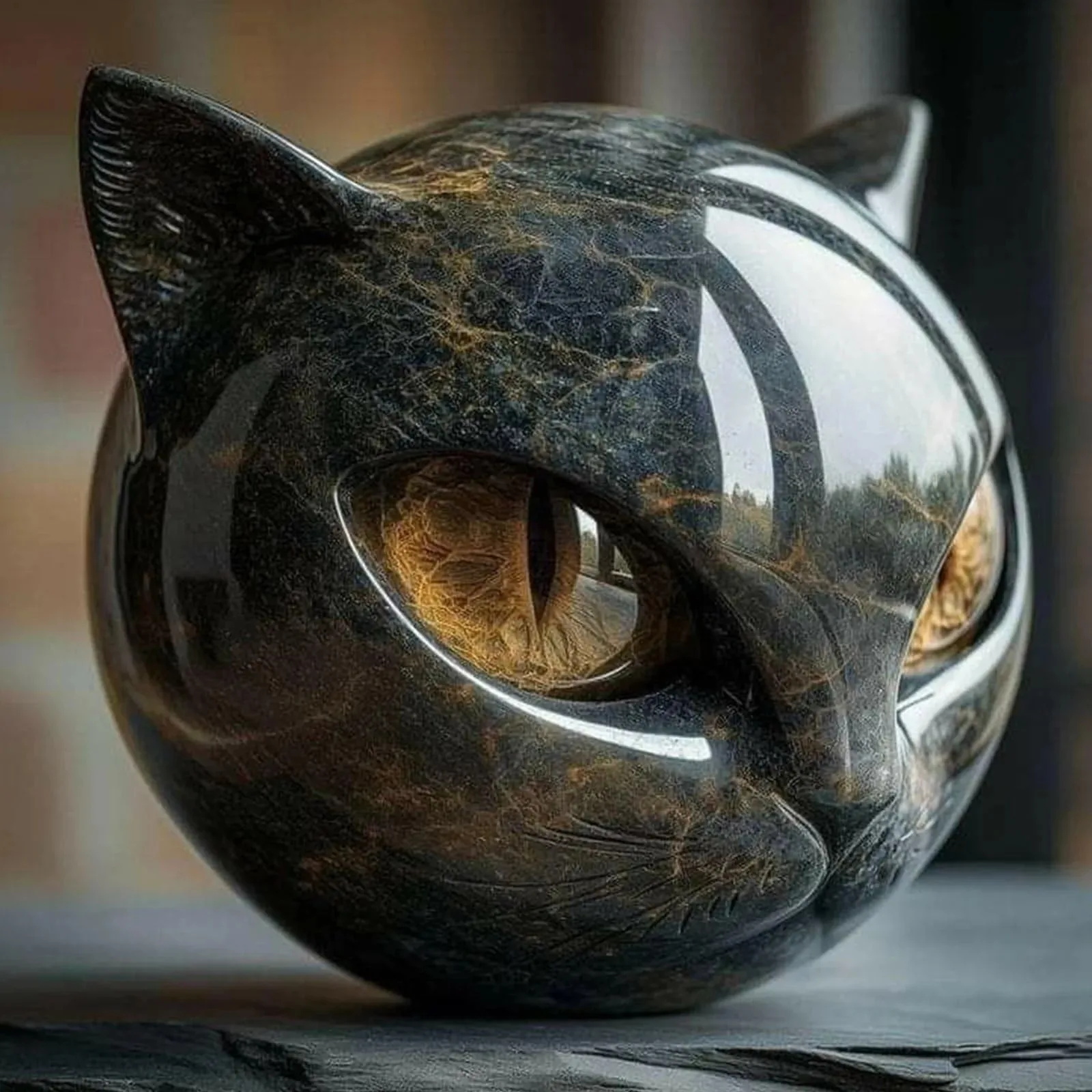 Black Cat Resin Figurine 1