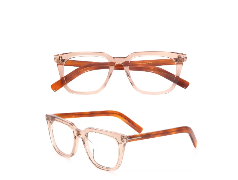 Retro Mode Damen Optische Gläser Quadratisch Hochwertiger Acetatrahmen Trendige Herren Klassische Retro Luxus Design Brille – Detail 7