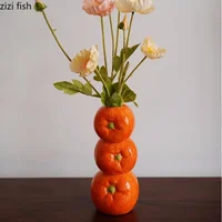 Fruit Shaped Ceramic Vase Vintage Floral Ware Dried Flower Vase Desktop Vases Flower Arrangement Hydroponic Vases Crafts 1