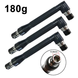Dual - Ended Black 90° Hexagon Screwdriver Bit with 6.35mm Wrench Handle (3pc L - type)