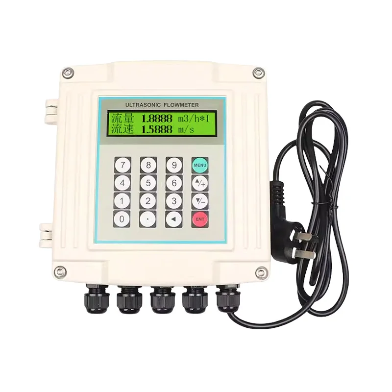 TUF-2000S Ultrasonic Water Flowmeter DN15-700mm RS485 Wall Mounted Split Water Flow Sensor TS-2 TM-1 Digital Level Flow Meter